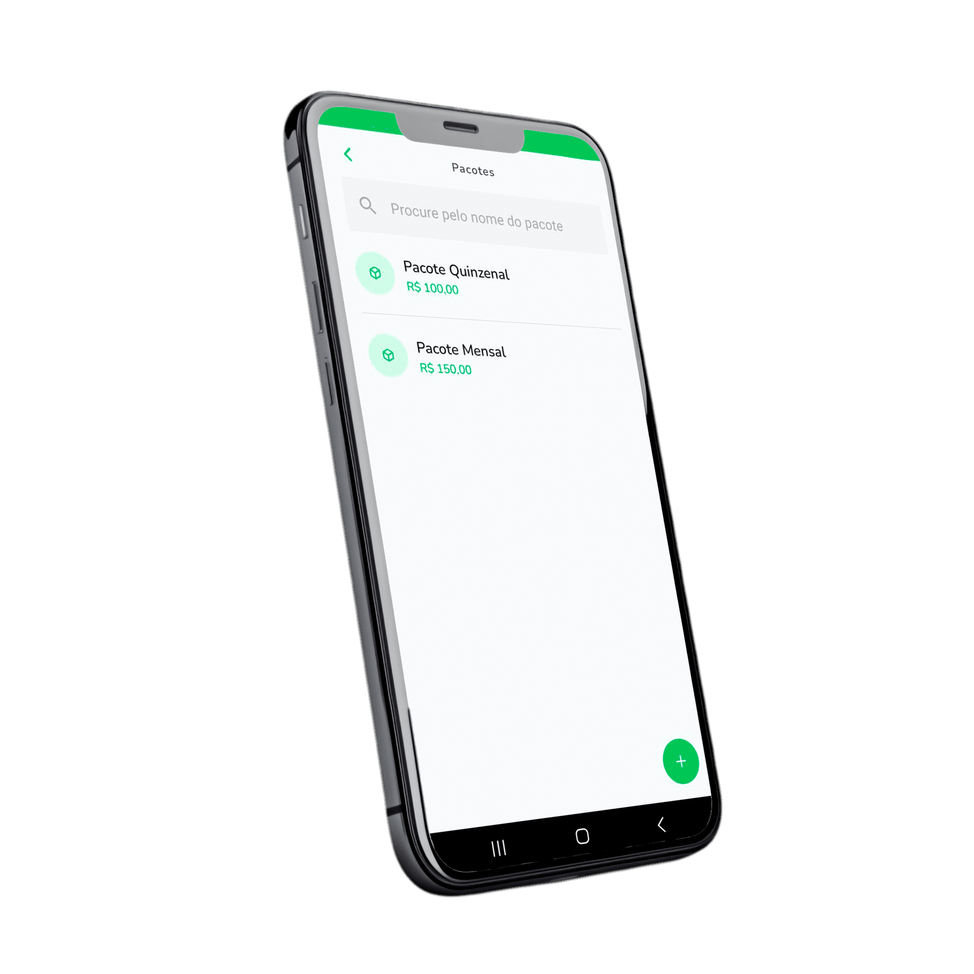 Tela de criação de pacotes do Pet Simples