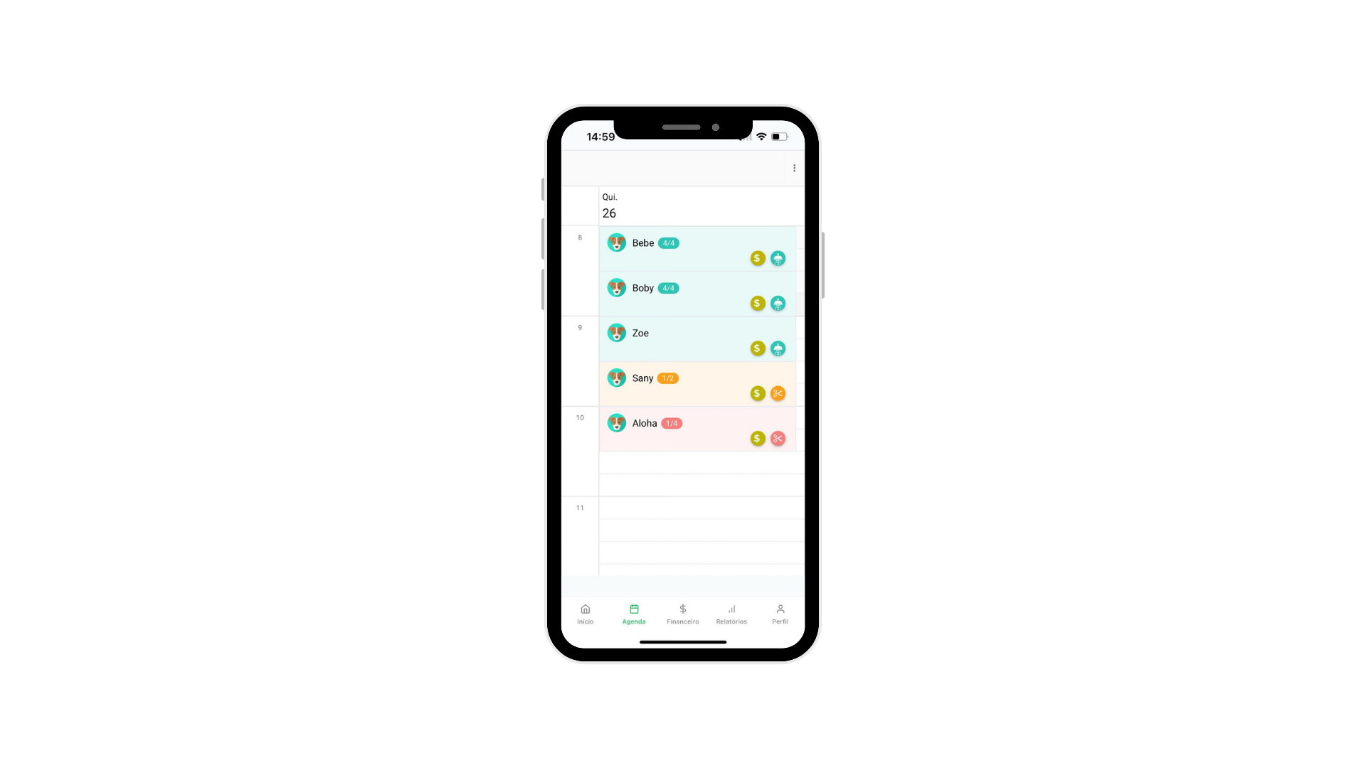 Tela do sistema Pet Simples mostrando dashboard principal
